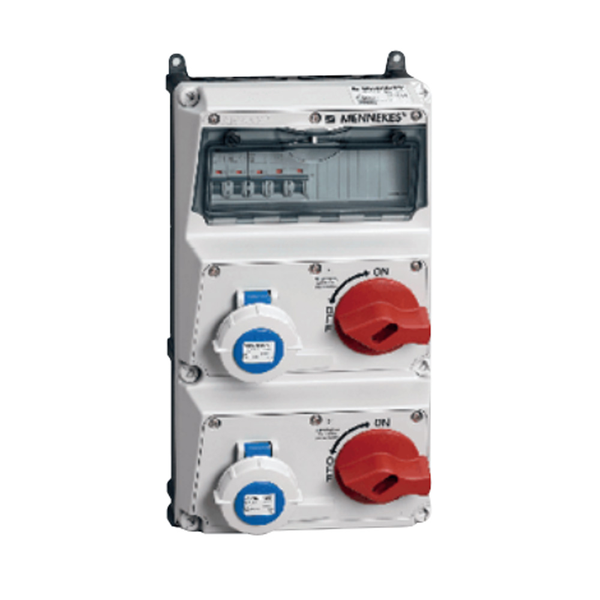 Módulo de Tomadas Elétricas Industriais 02 x (16A ou 32A) / 220Vac – 60Hz – 2P+T – 6H – IP67 – INT DUO