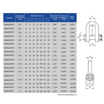 MANILHA RETA ALLOY COM PINO, PORCA E CUPILHA