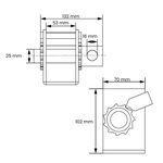 CONJUNTO DE CATRACA FIXA DE 50 mm