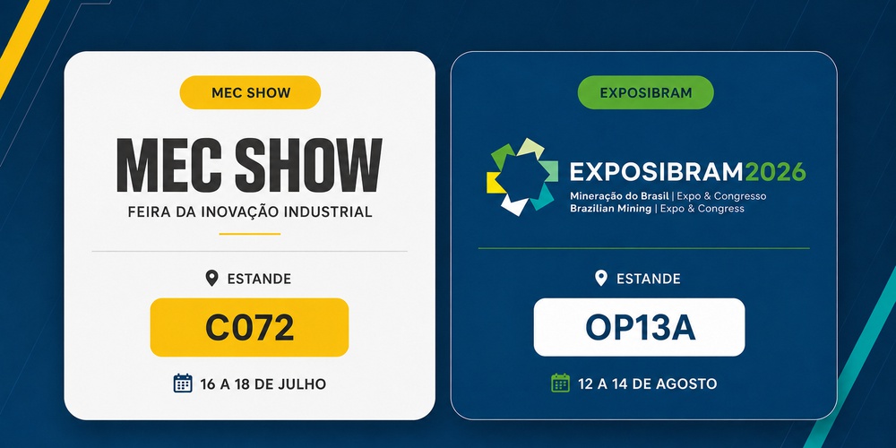 Grupo Sideral estará presente na MEC SHOW e na EXPOSIBRAM 2026